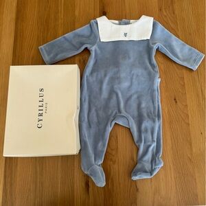 Cyrillus Blue and White Kids Footie